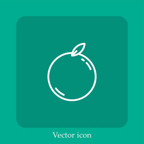 Großes Orangefarbenes Vektor Symbol Lineares Icon Line Mit Editierbarem Strich — Stockvektor