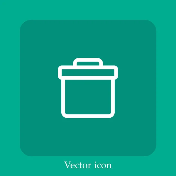 Briefcase Vector Icon Linear Icon Line Editable Stroke — Stock Vector