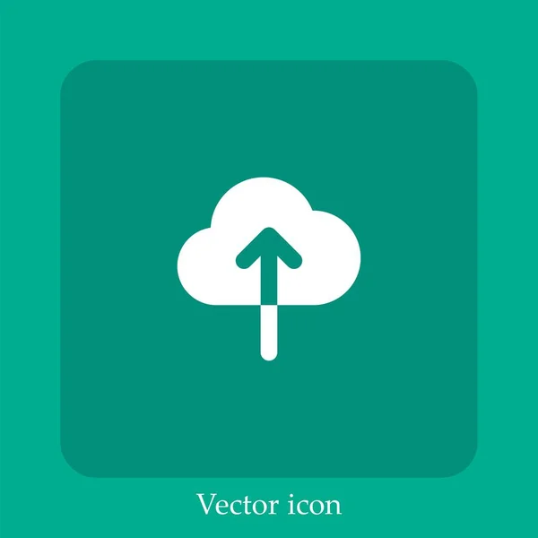 Cloud Computing Vektor Symbol Lineare Icon Line Mit Editierbarem Strich — Stockvektor
