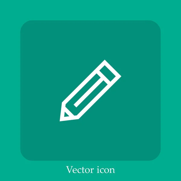 Vektorsymbol Linear Bearbeiten Icon Line Mit Editierbarem Strich — Stockvektor