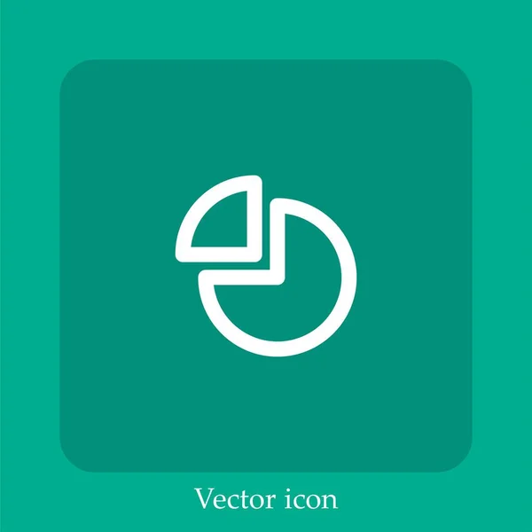 Tortendiagramm Vektorsymbol — Stockvektor