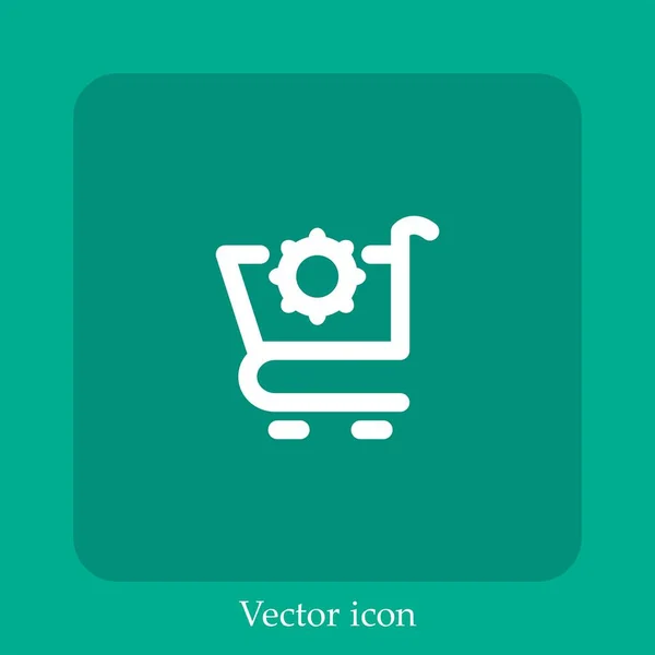 Carrito Compras Vector Icono — Vector de stock