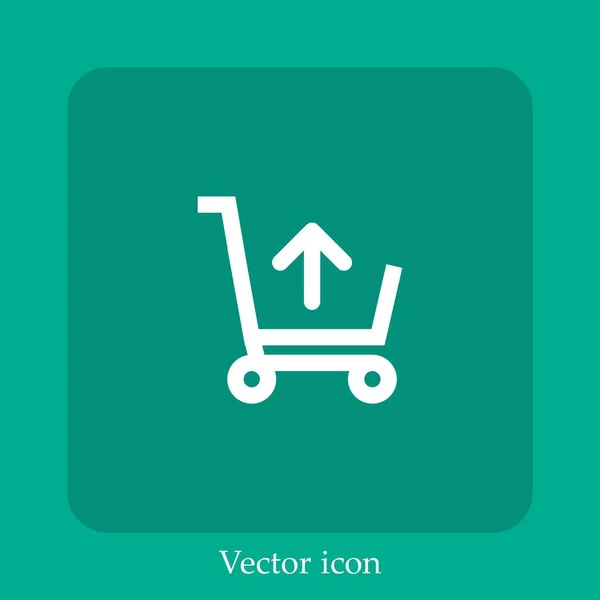 Warenkorb Vektor Symbol Lineare Icon Line Mit Editierbarem Strich — Stockvektor