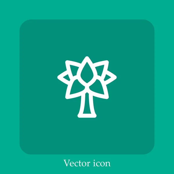 Árbol Icono Vector Icon Line Lineal Con Carrera Editable — Vector de stock