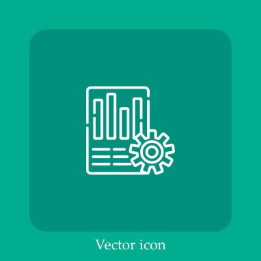 analitik vektör doğrusal simgesi. Düzenlenebilir vuruş çizgisi