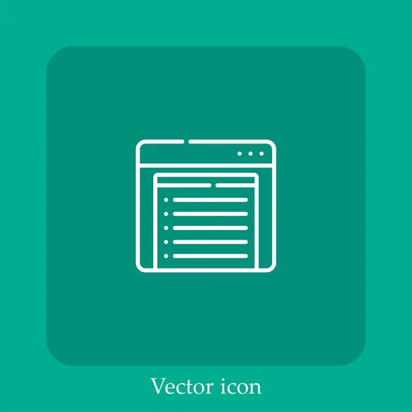 Intranet Vektor Symbol Lineare Icon Line Mit Editierbarem Strich — Stockvektor