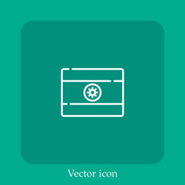 Hindistan vektör simgesi doğrusal simgesi. Düzenlenebilir vuruş çizgisi