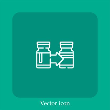tıbbı vektör doğrusal simgesi. Düzenlenebilir vuruş ile satır