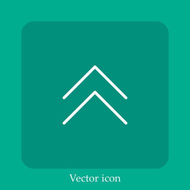 ok vektör doğrusal simgesini yükselt. Düzenlenebilir vuruşla çizgi