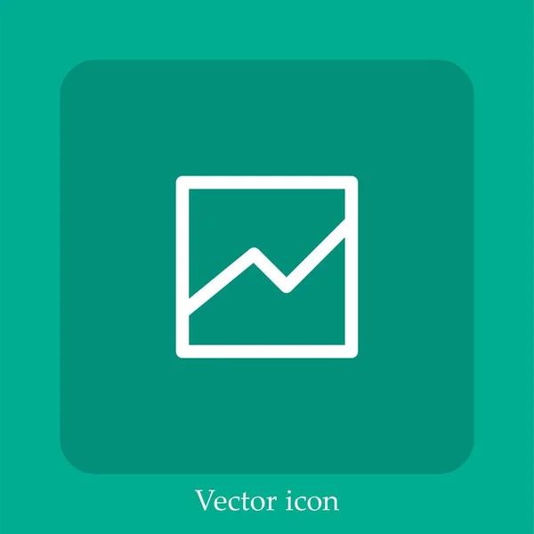 Analytics Vector Icon Linear Icon Line Editable Stroke — Stock Vector