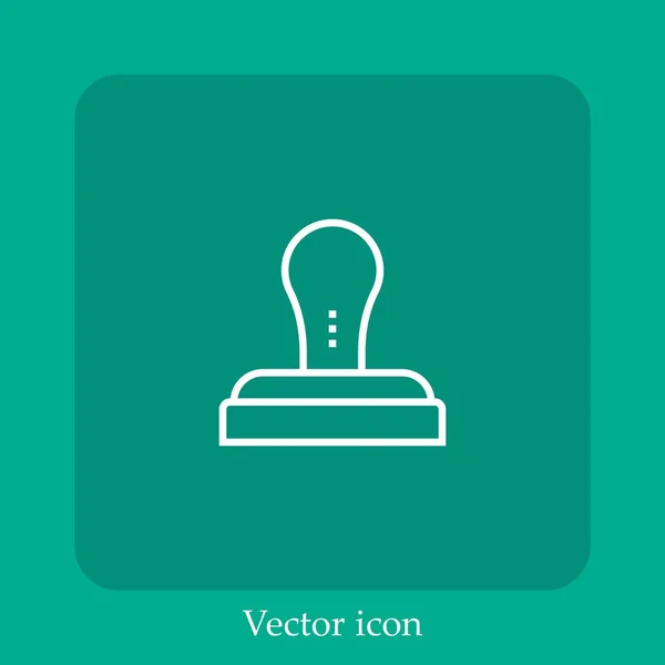 Salvar Ícone Vetor Linear Icon Line Com Curso Editável — Vetor de Stock