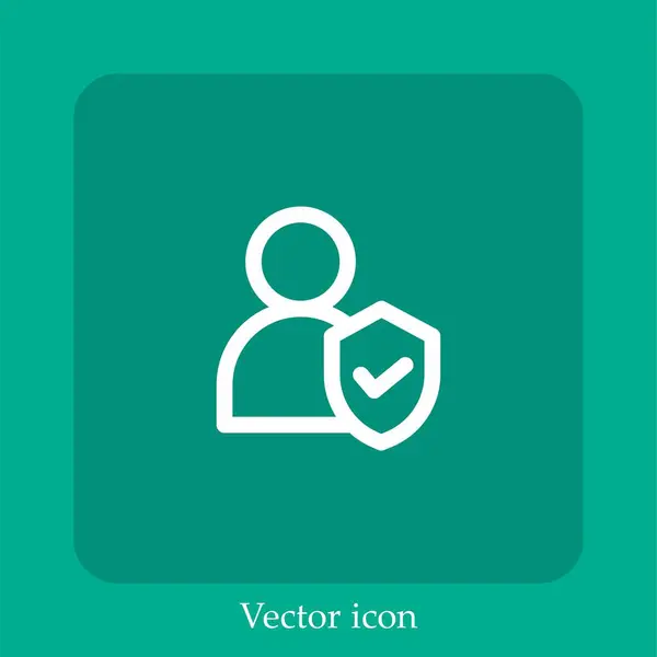 Ícone Vetor Troféu Linear Icon Line Com Curso Editável — Vetor de Stock