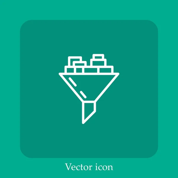 Icono Vector Impresora Icon Line Lineal Con Carrera Editable — Vector de stock