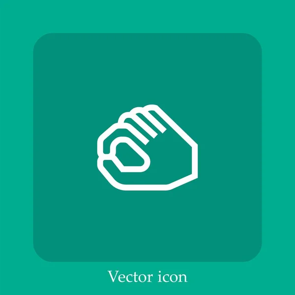 Burn Vector Icon Linear Icon Line Editable Stroke — Stock Vector