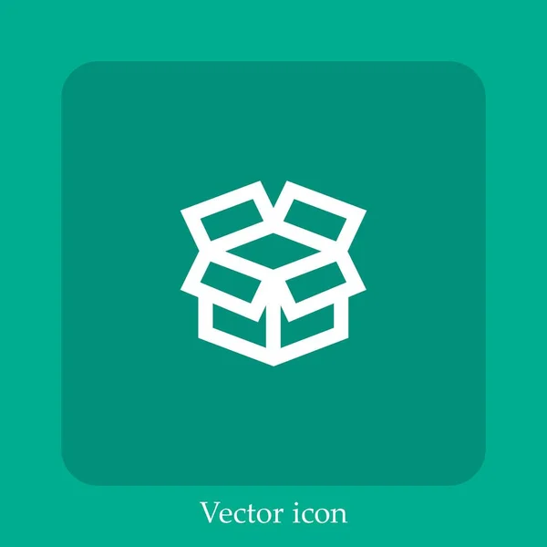 Icône Vectorielle Paquet Icône Linéaire Ligne Avec Course Modifiable — Image vectorielle