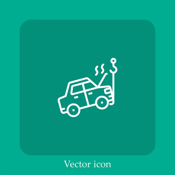 Tow Vektor Symbol Lineare Icon Line Mit Editierbarem Strich — Stockvektor