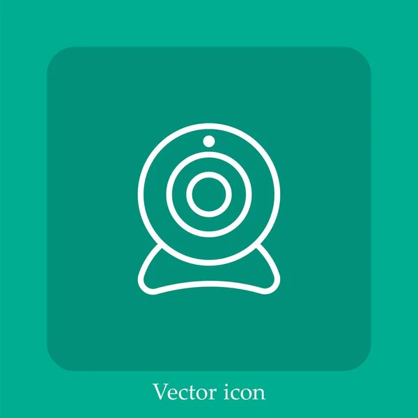 Webcam Vektor Symbol Lineare Icon Line Mit Editierbarem Strich — Stockvektor