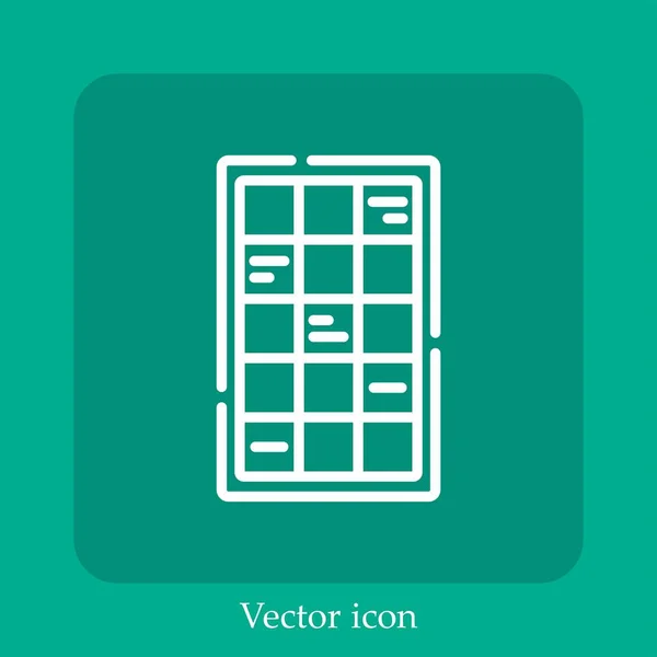 Zeitplan Vektorsymbol Lineare Icon Line Mit Editierbarem Strich — Stockvektor