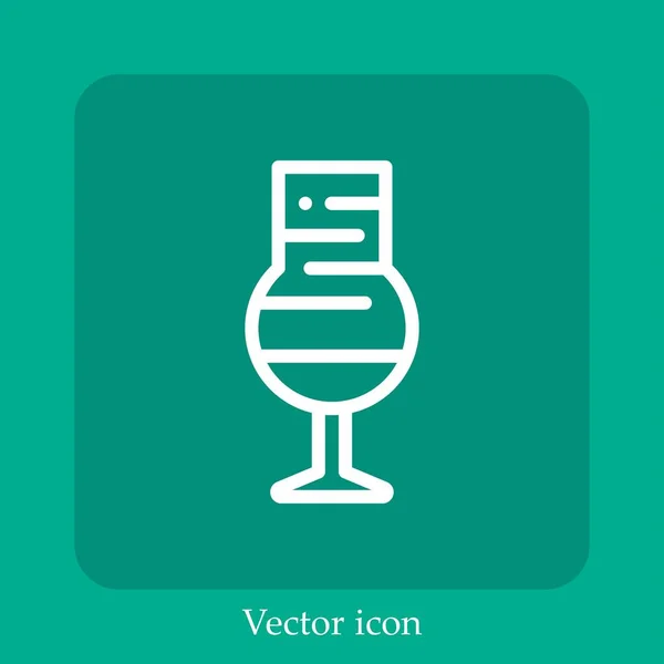 Cocktail Vektor Symbol Lineare Icon Line Mit Editierbarem Strich — Stockvektor