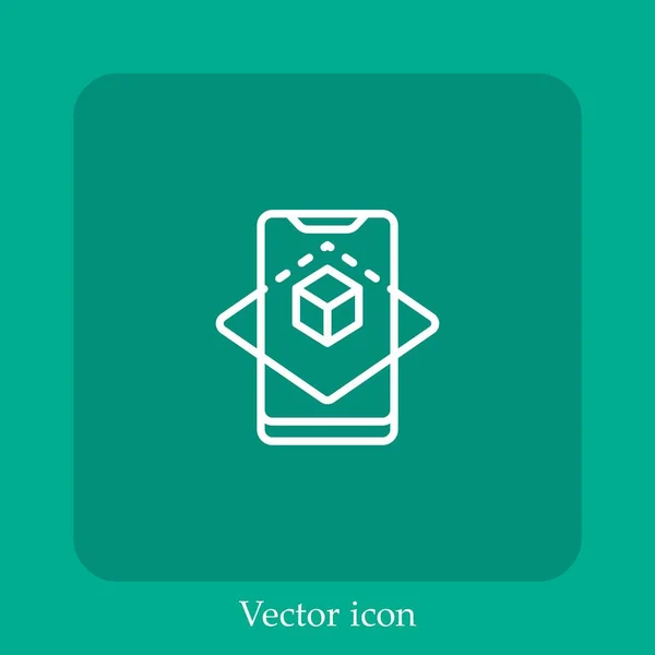 Ícone Vetor Câmera Linear Icon Line Com Curso Editável — Vetor de Stock