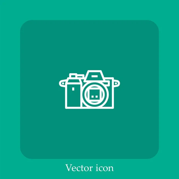 Digitalkamera Vektor Symbol Linear Icon Line Mit Editierbarem Strich — Stockvektor