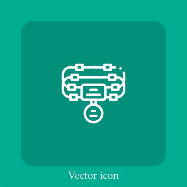 Icône Vectorielle Répulsive Icône Linéaire Ligne Avec Course Modifiable — Image vectorielle