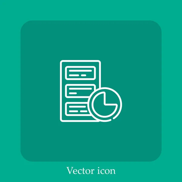 Ícone Vetor Mensagem Linear Icon Line Com Curso Editável — Vetor de Stock