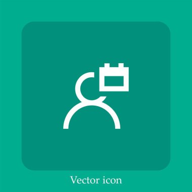 kullanıcı vektörü doğrusal simgesi. Düzenlenebilir vuruş ile satır