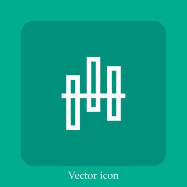 bar çizelgesi vektör doğrusal simgesi. Düzenlenebilir vuruş çizgisi