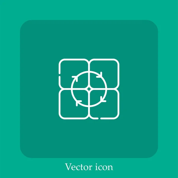 Icône Vectorielle Ligne Icône Linéaire Ligne Avec Trait Modifiable — Image vectorielle