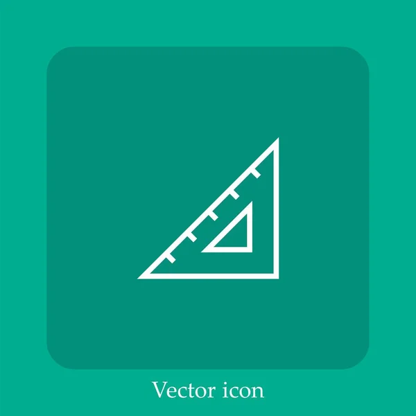 Quadratische Vektorsymbol Lineare Icon Line Mit Editierbarem Strich — Stockvektor