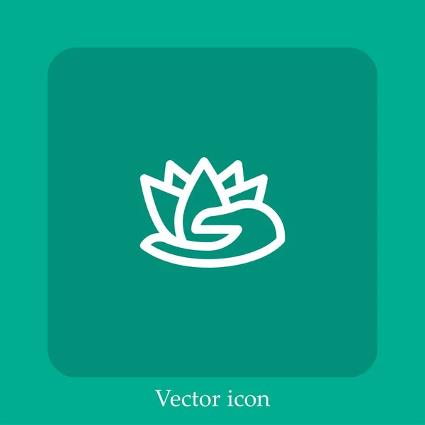 Ícone Vetor Spa Linear Icon Line Com Curso Editável — Vetor de Stock