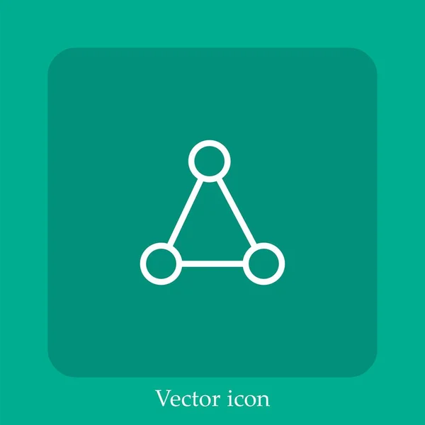 Dreieck Vektor Symbol Lineare Icon Line Mit Editierbarem Strich — Stockvektor