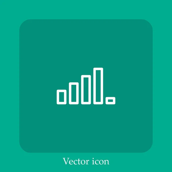 Volume Vector Icon Lineare Icon Line Mit Editierbarem Strich — Stockvektor