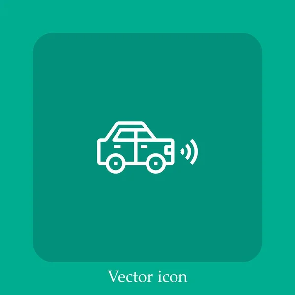 Ícone Vetorial Sensor Linear Icon Line Com Curso Editável — Vetor de Stock