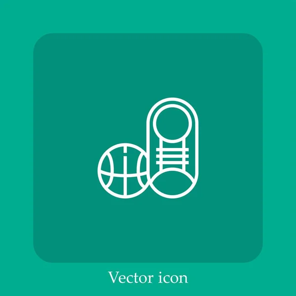 Sport Vektor Symbol Lineare Icon Line Mit Editierbarem Strich — Stockvektor