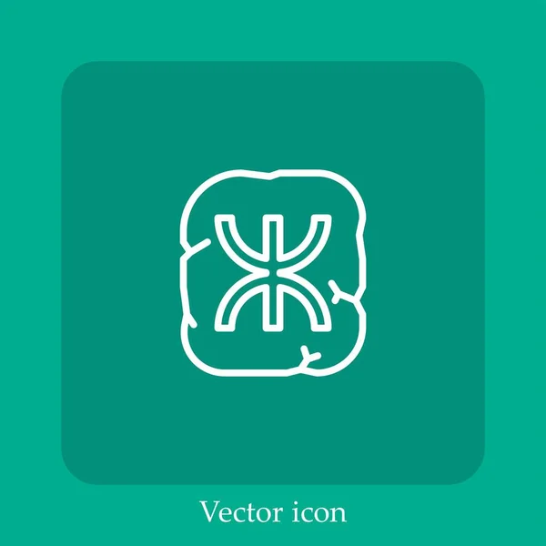 Symbool Vector Pictogram Lineair Icon Line Met Bewerkbare Slag — Stockvector