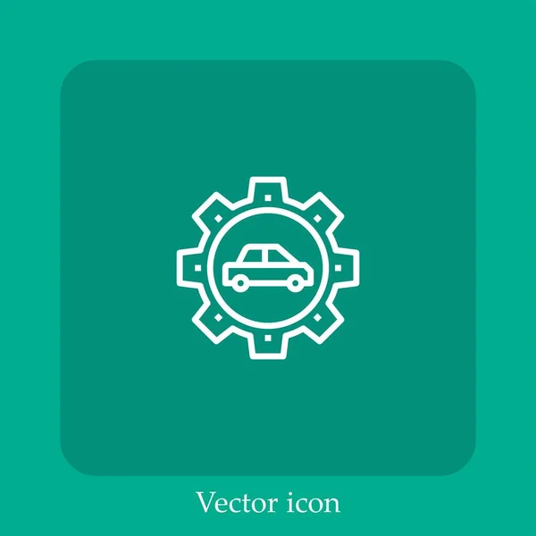 Ícone Vetor Carro Linear Icon Line Com Curso Editável — Vetor de Stock