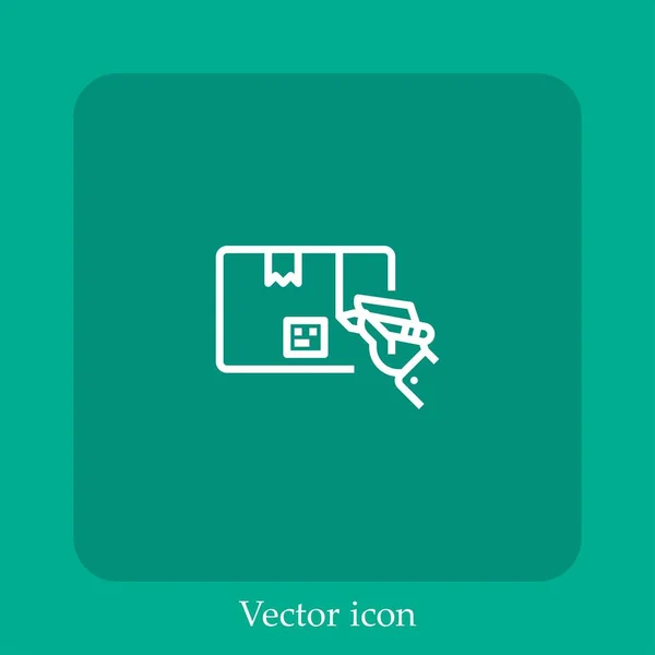 Erstellen Eines Vektorsymbols Lineare Icon Line Mit Editierbarem Strich — Stockvektor