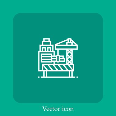 Yapılandırma vektörü doğrusal simgesi. Düzenlenebilir vuruş çizgisi