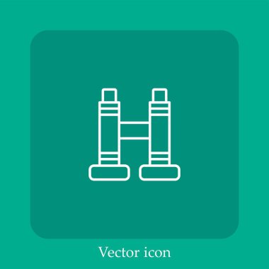 dürbün vektör doğrusal simgesi. Düzenlenebilir vuruş çizgisi