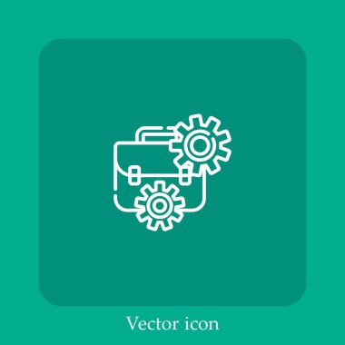 evrak çantası vektör doğrusal simgesi. Düzenlenebilir vuruş çizgisi