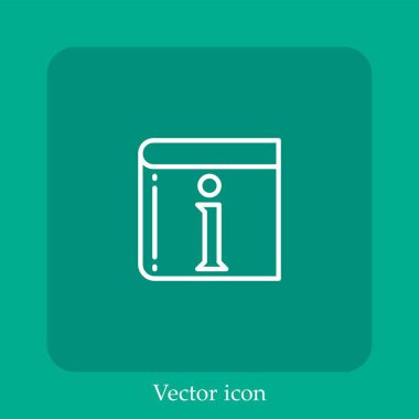 Manuel vektör doğrusal simgesi. Düzenlenebilir vuruş çizgisi