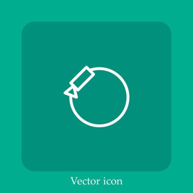 Vektör vektör vektörü doğrusal simgesi. Düzenlenebilir vuruş çizgisi