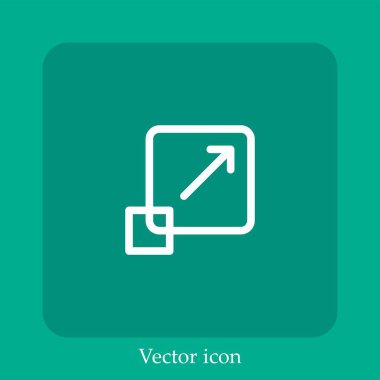 Grafik tasarım vektörü doğrusal simgesi. Düzenlenebilir vuruş çizgisi