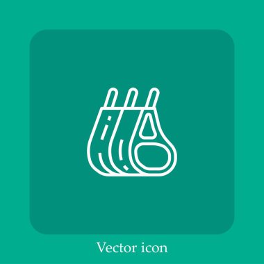 Doğrult vektör doğrusal simgesi. Düzenlenebilir vuruş çizgisi