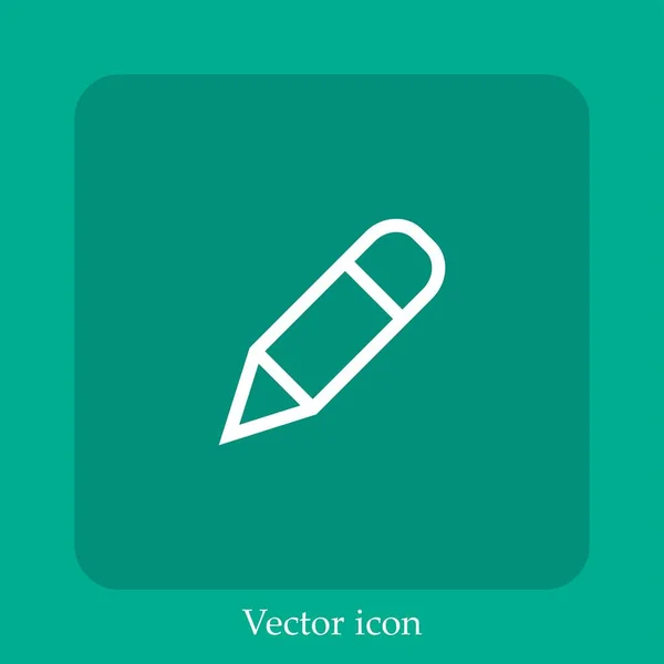 Bleistift Vektor Symbol Lineare Icon Line Mit Editierbarem Strich — Stockvektor