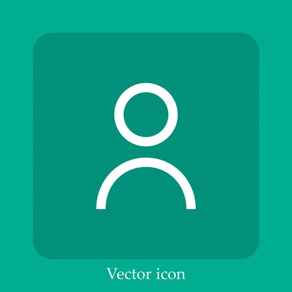Perfil Ícone Vetor Linear Icon Line Com Curso Editável — Vetor de Stock