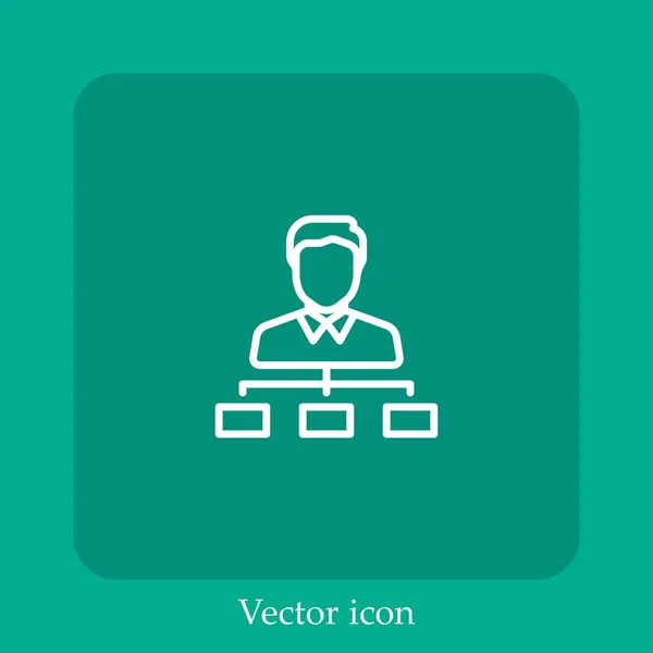 Teamwork Vektor Symbol Lineare Icon Line Mit Editierbarem Strich — Stockvektor