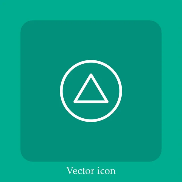 Arriba Icono Vector Flecha Lineal Icon Line Con Carrera Editable — Vector de stock